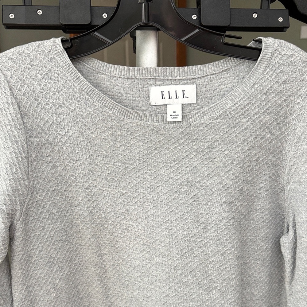 Elle Light Gray Knit Sweater